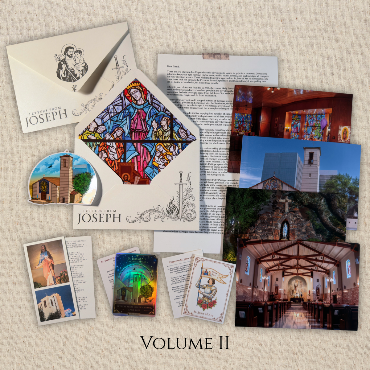 Letters From Joseph Volume II, St. Joan of Arc, the complete envelope laid flat